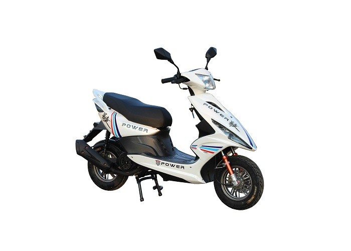Iron Muffler Street Legal Gas Scooters Silvery Alloy Wheel Front Disc Rear Drum