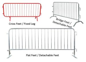 Quality 1.1*2.5m Portable Crowd Barriers , Powder Coated Type Construction Site Barrier Fence wholesale
