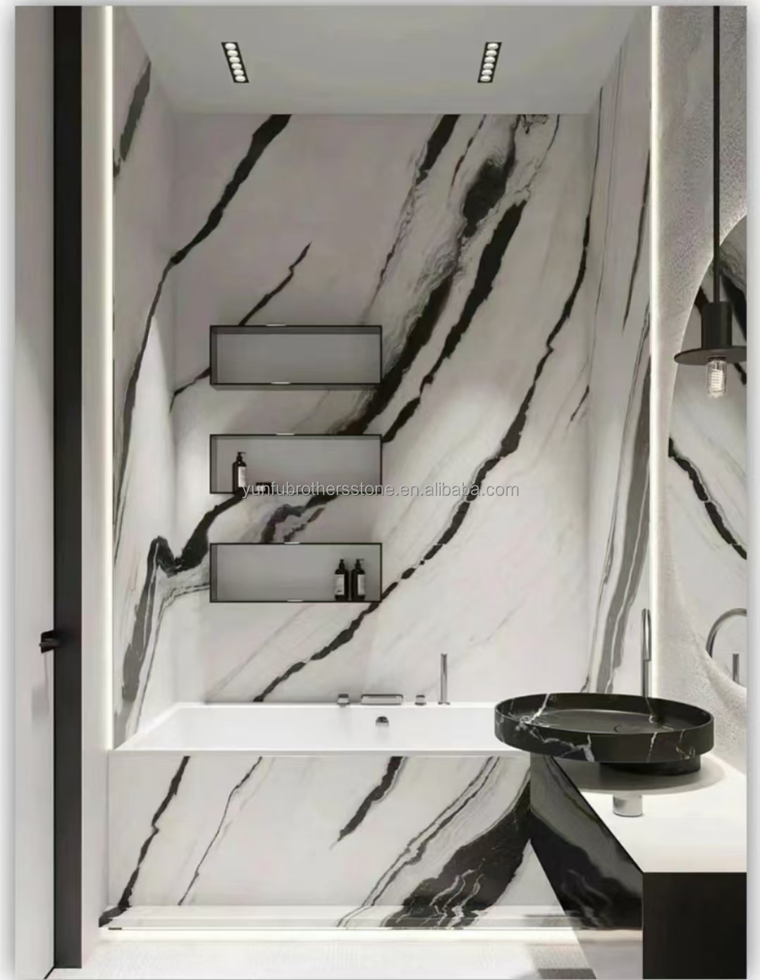 Modern Design Style Panda White Marble Elevate Your Hotel Wall Floor and Stairs Tiles