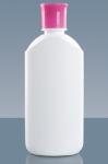 White150ml PE Plastic Shampoo Bottle Flip Over Cover Medical Grade