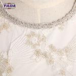 Lady new model fashion lace embroidery frock modern lady short fat women girls