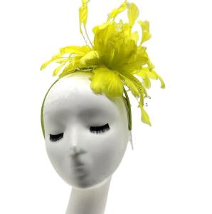 Quality Year Occasion Stripped Goose Feather Flower Mount with Headband and 30% Deposit Balance wholesale