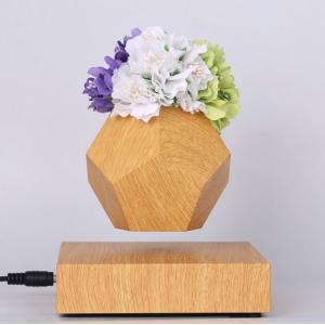 Quality 360 rotating wooden base magnetic levitaiton air bonsai plant tree wholesale