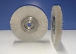 Crimped Round Plastic Wire Wheel Brush 100MM OD Fill Density White Color