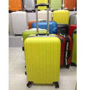 Quality Combination Locked Aluminum Suitcase Luggage , ABS Material Yellow Waterproof Luggage Set wholesale