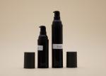 Slim Small Volume Airless Spray Bottle , Airless Pump Container Black Color