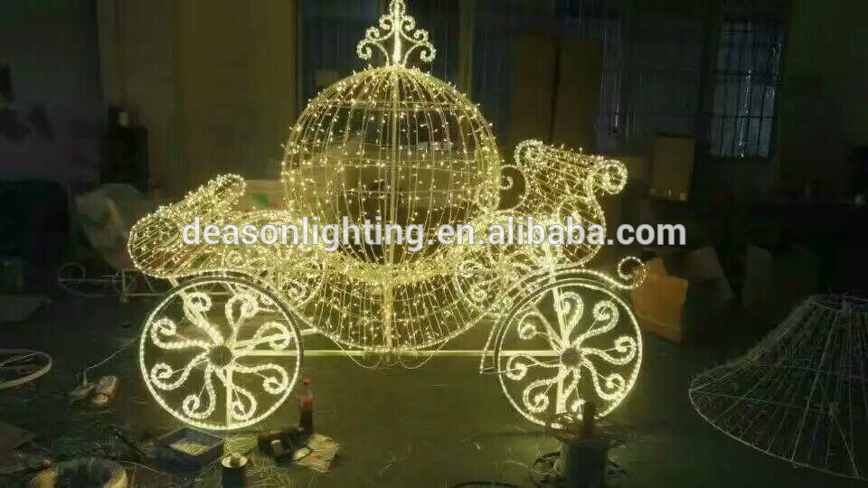 Led christmas horse carriage cinderella carriage