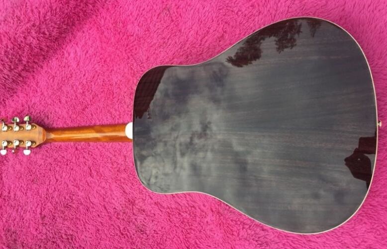 Sunburst Chibson J45 deluxe acoustic guitar Real Abalone Inlays rosewood body J45 electric acoustic guitar