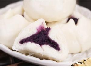 Quality Wholesale Delicious Frozen Food With Chinese Characteristics Purple Sweet Potato Flavor Steamed Bun Wheat Flour Food wholesale