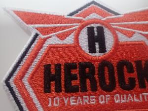 Quality Semicircle Shape Custom Embroidered Patches Laser Cut Basis Finishing wholesale
