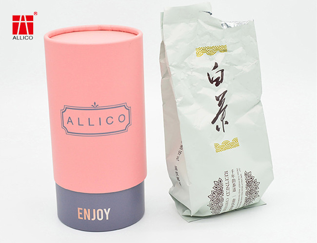 Paperboard Cylinder Packaging Tubes , Biodegrade Coffee Packaging Boxes Matt Varnish