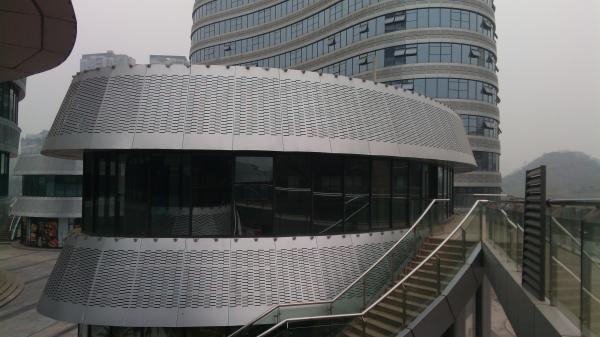3MM Building Facade Perforated PVDF Solid Aluminum Veneer Panel Sheet For