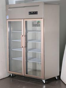 Quality Commercial Glass Door Refrigerator Stainless Steel Upright Display Freezer wholesale