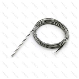 Quality Fiberglass RTD PT1000 Temp Sensor With Stainless Steel Braided Cable PT100 wholesale