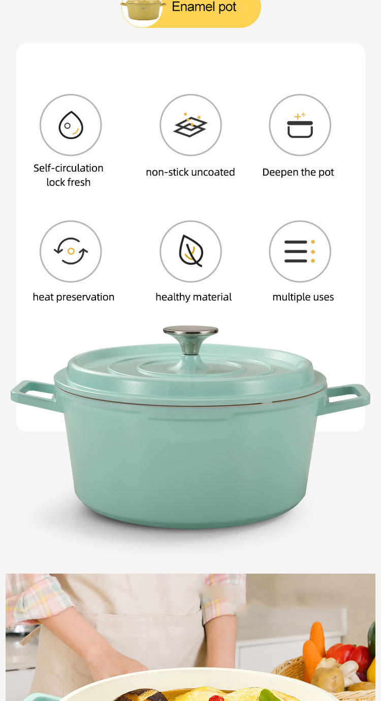 Wholesale Top Seller Kitchen Cookware Cooking Soup Non Stick Multipurpose Sauce Pot With Aluminum Lid