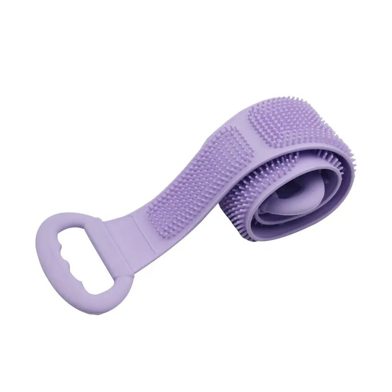 Portable Flexible Silicone Shower Back Scrubber , Anti Slip Silicone Bath Body Brush