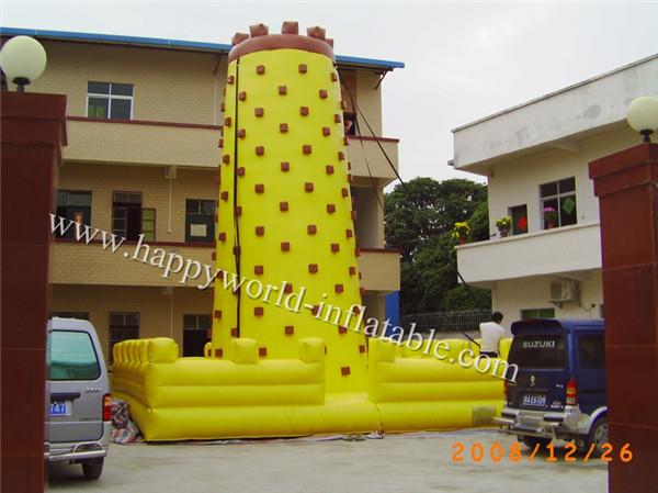 yello clour inflatable climbing wall , rock climbing wall , rock climbing wall