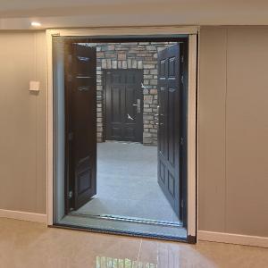 Quality Glass Fiber Gray Net Retractable Trackless Screen Door Corrosion Resistance wholesale