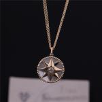 Gold Factory ROSE DES VENTS MEDALLION NECKLACE in 18K YELLOW GOLD with DIAMOND