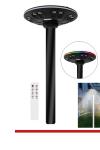 Multifunctional 150W Solar LED Garden Light 130LM/W Weatherproof