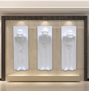 Quality Welcome Usher Wall Mounted Sculptures Fiberglass Hanging For Hotel Decoration wholesale