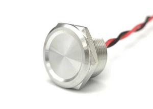 Quality Ip68 Waterproof Electrical Piezo Touch Switch 19mm Sliver Button Stainless Steel wholesale