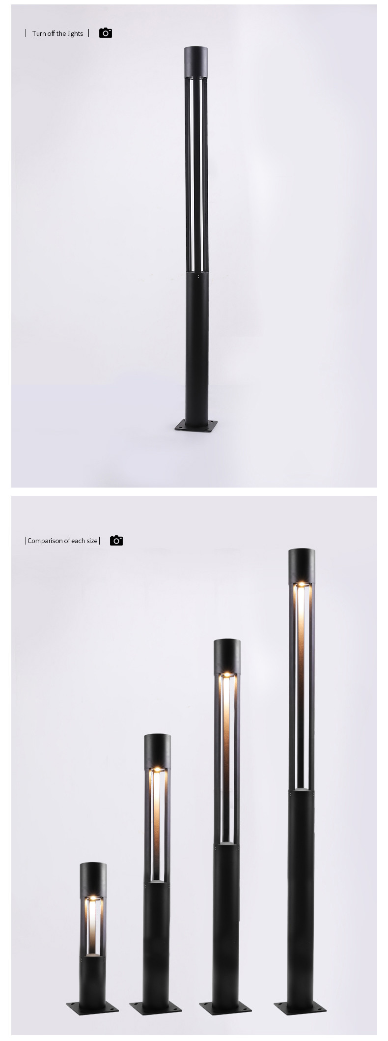 30w 20w 10w Led Outdoor Garden Light Yard Height 2.5m 3m 3.5m 4m