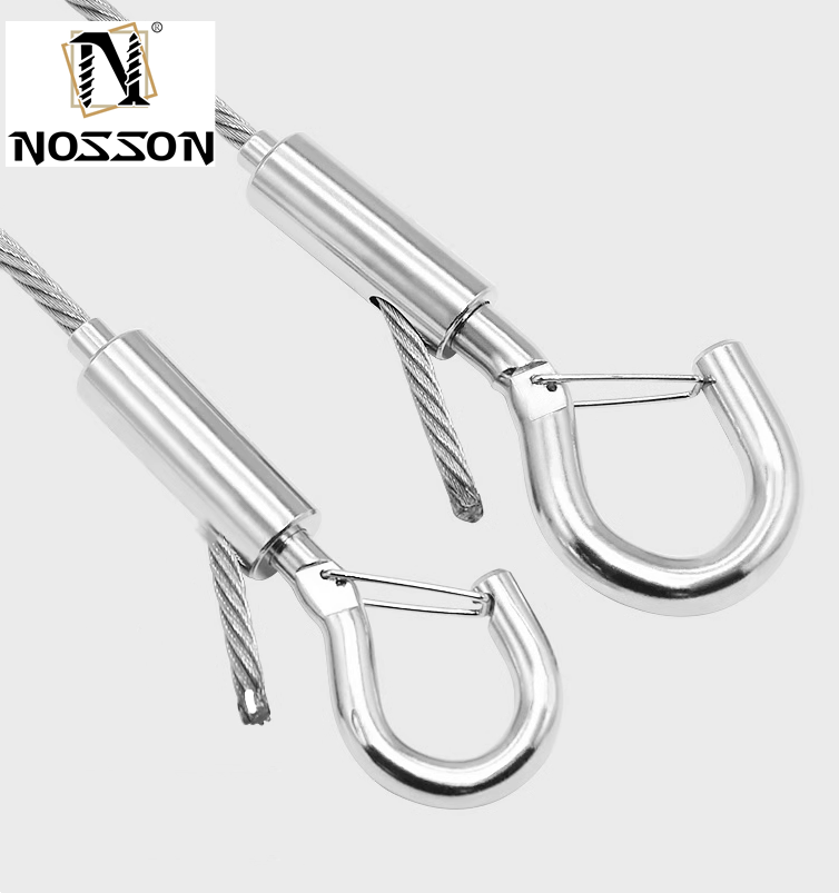 Metric Measurement System Zinc Finish Ceiling Hang Buckle with J-Iron Nickel-Plated Steel Wire and Thread Security Hook