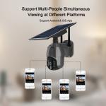 1080P Battery Security Camera Outdoor 8W Solar Panel Pan Tilt Camera 360 View
