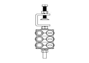 Quality Efficient Feeder Cable Clamp , 4 - 7 + 9 -14mm Non Rusting Tower Cable Clamps wholesale