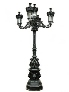 Quality Sand Cast Iron Light Pole 5 Light Lamp Post Ornaments Outdoor Decorative wholesale