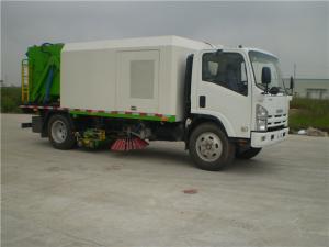 China Multifunction Road Sweeper Truck 5tons , Vacuum Sweeper Trucks With Washer on sale