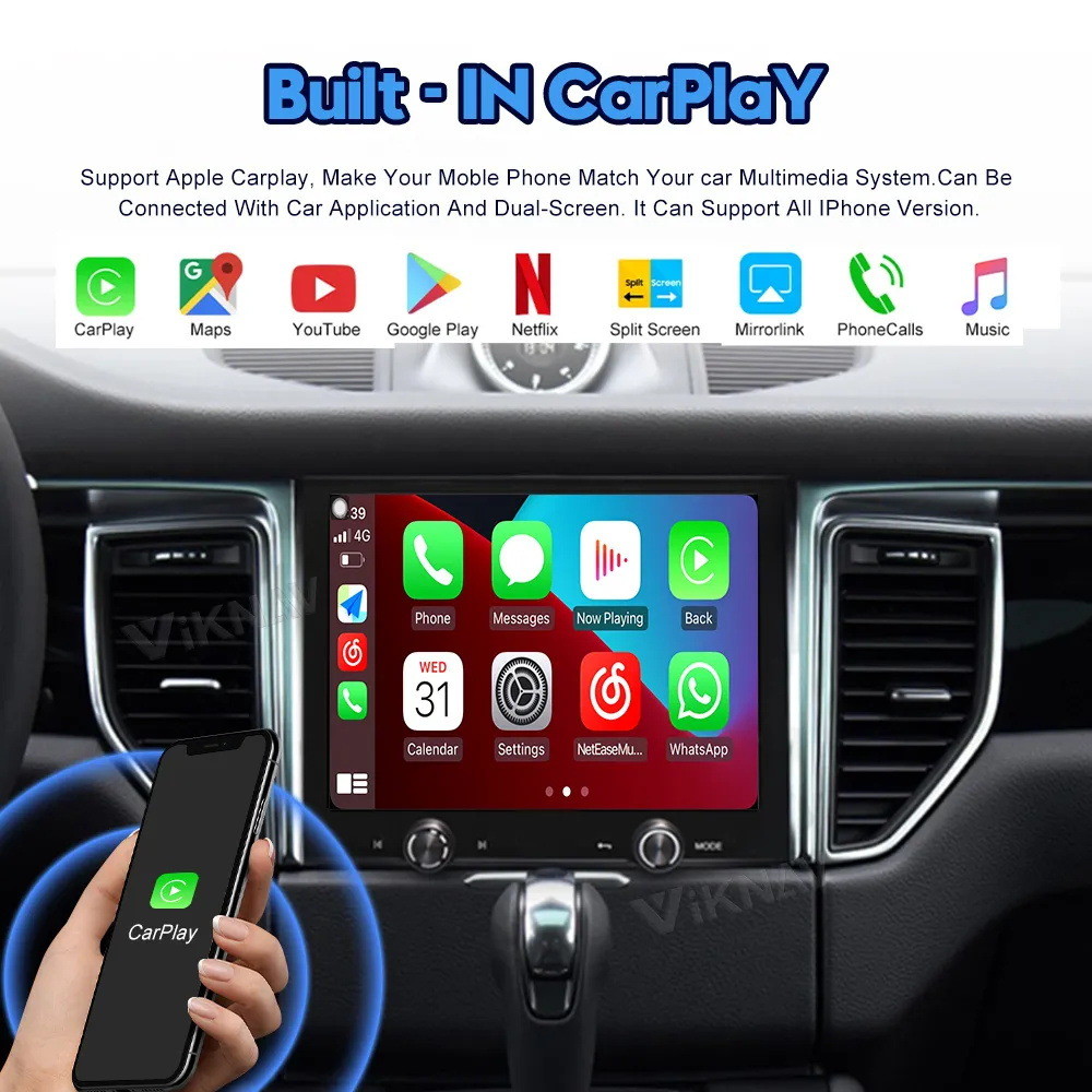8.4 Inch Android Head Unit For 2014-2017 Porsche Macan 128G Navigation GPS Multimedia Player Wireless Carplay 4G BT