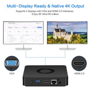 Quality 64GB EMMC AC5 Onboard Fanless Micro Pc CPU N4000/N4100 wholesale