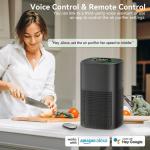 WiFi Desktop HEPA Air Purifier with LED Tricolor Light