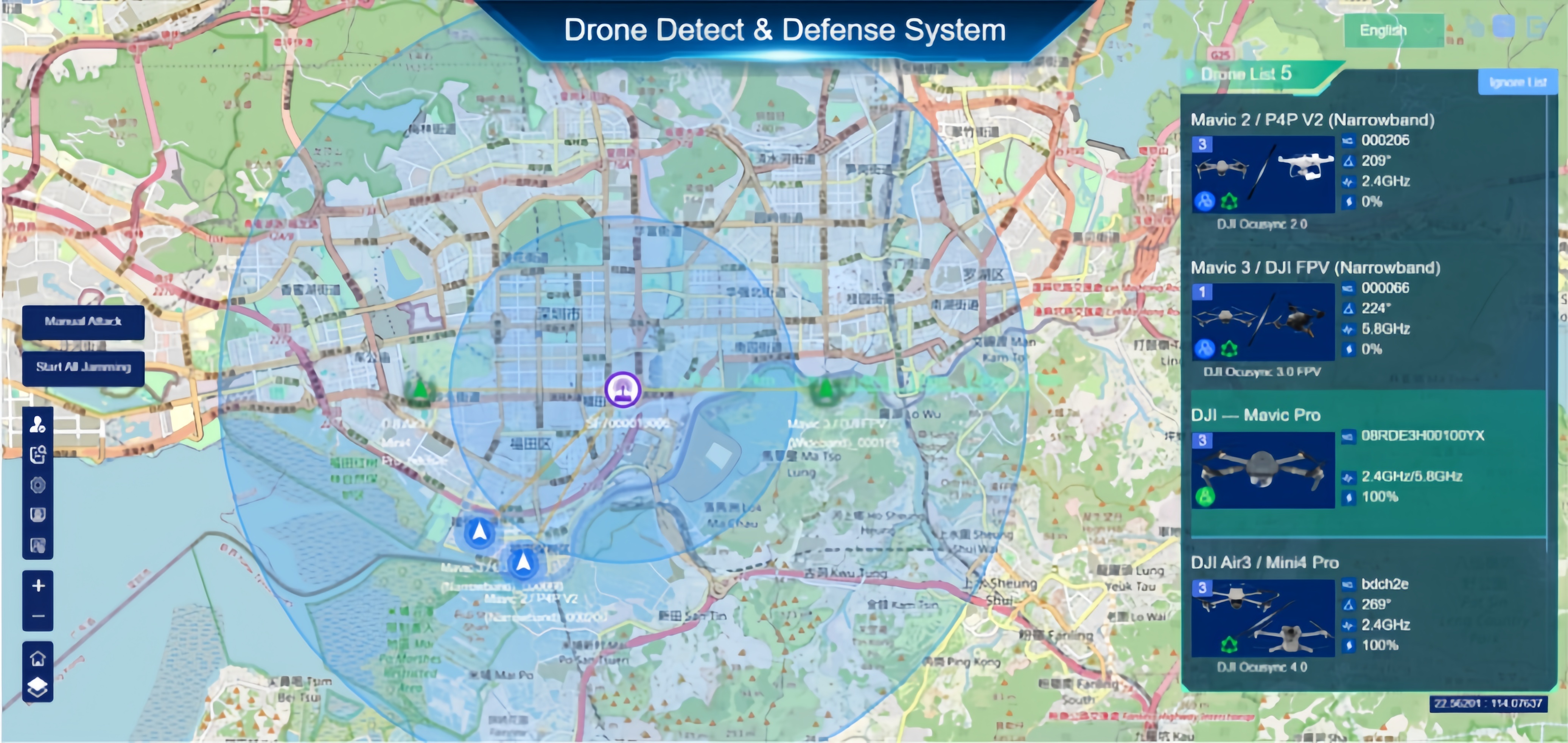 Full Band UAV Detection System FPV Detector For Trajectory Tracking