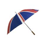 UK Flag Printed Polyester Fabric Promotional Golf Umbrellas