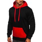 Custom Logo Black Red Cotton Polyester Workout Jogging Gym Hoodie Sweatshirts