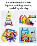Baby Wooden Montessori Rainbow Building Blocks Educational
