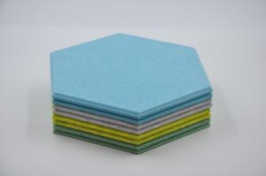 Quality 9mm 12mm Hexagon Acoustic Panel Pet Felt Eco Tile Wall Sound Absorption Baffles wholesale