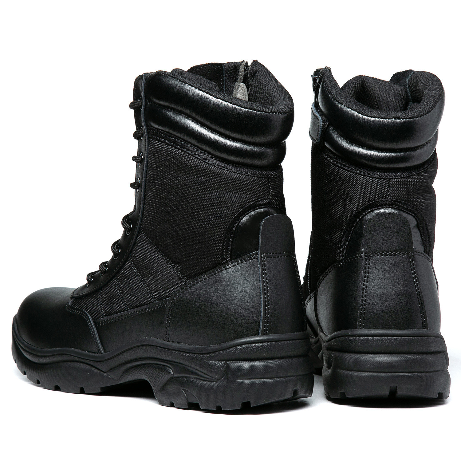 Black Tactical Safety Shoes Winter Breathable Safety Boots High Top