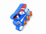 Blue Train Silicon Kids Bedroom Knobs / Soft Plastic Childrens Wardrobe Door