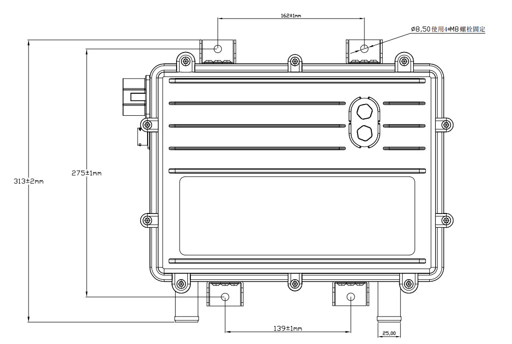 15-25kW DC High Voltage Coolant Water Heater Stepless Regulable