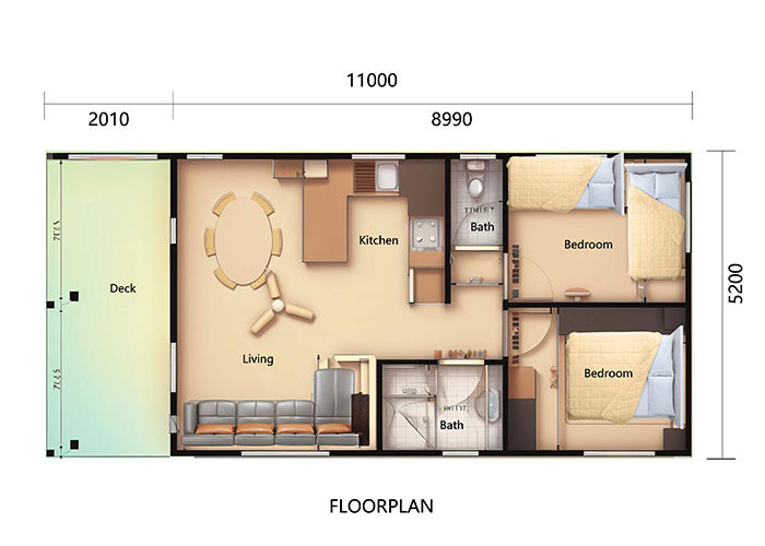 Folding Prefabricated Homes Australia Granny Flat / ADU Mobile House 2-4 Bedrooms