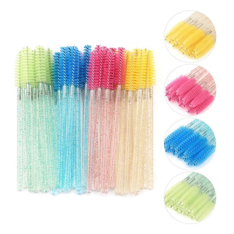 OEM Disposable Eyelash Extension Accessories Crystal Mascara Brush Eyelash Brush Brow Lash