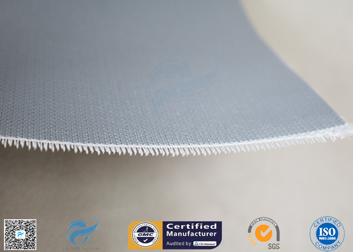 Double - Sides 1.5m*50m 0.45mm Gray Silicone Coated Fiberglass Fabric Welding Curtain