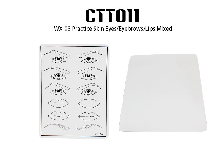 Durable Sheet Eyebrow / Lips / Face Practice Skin 15 X 20 Cm