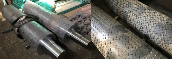 Metal embossing rollers