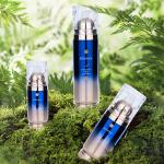 120ml Blue Gradient Cosmetic Packaging Bottle Glass Empty Skincare Bottles For