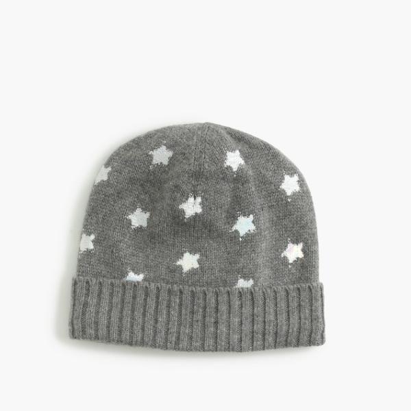 Girls Patriots Beanie Hat Viscose / Nylon / Wool / Cashmere Material With Star